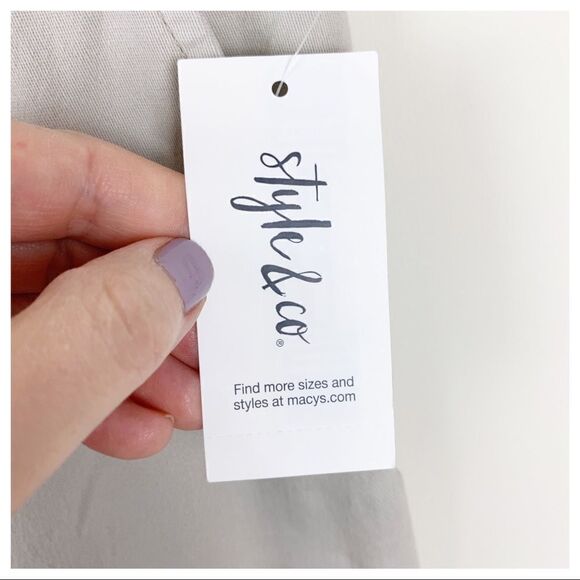 Style & Co Khaki Boyfriend Midrise Casual Pants‎ - Picture 8 of 14